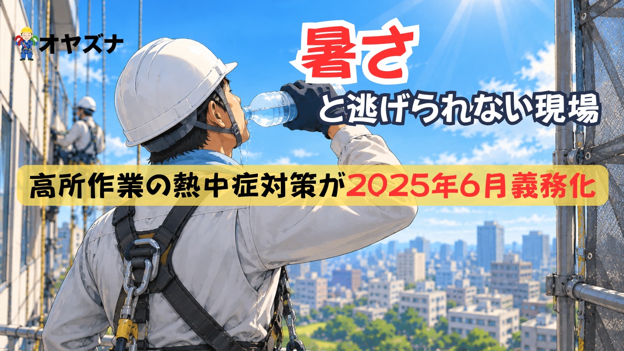 高所作業の熱中症対策、2025年6月義務化の内容と離脱困難というリスクを解説