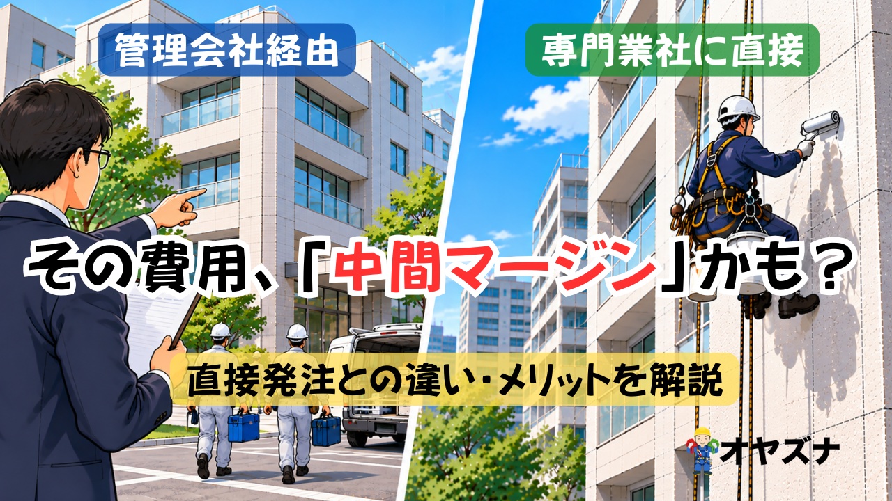 ビルメンテナンス、管理会社経由と直接発注どちらがいい？中間マージンの実態