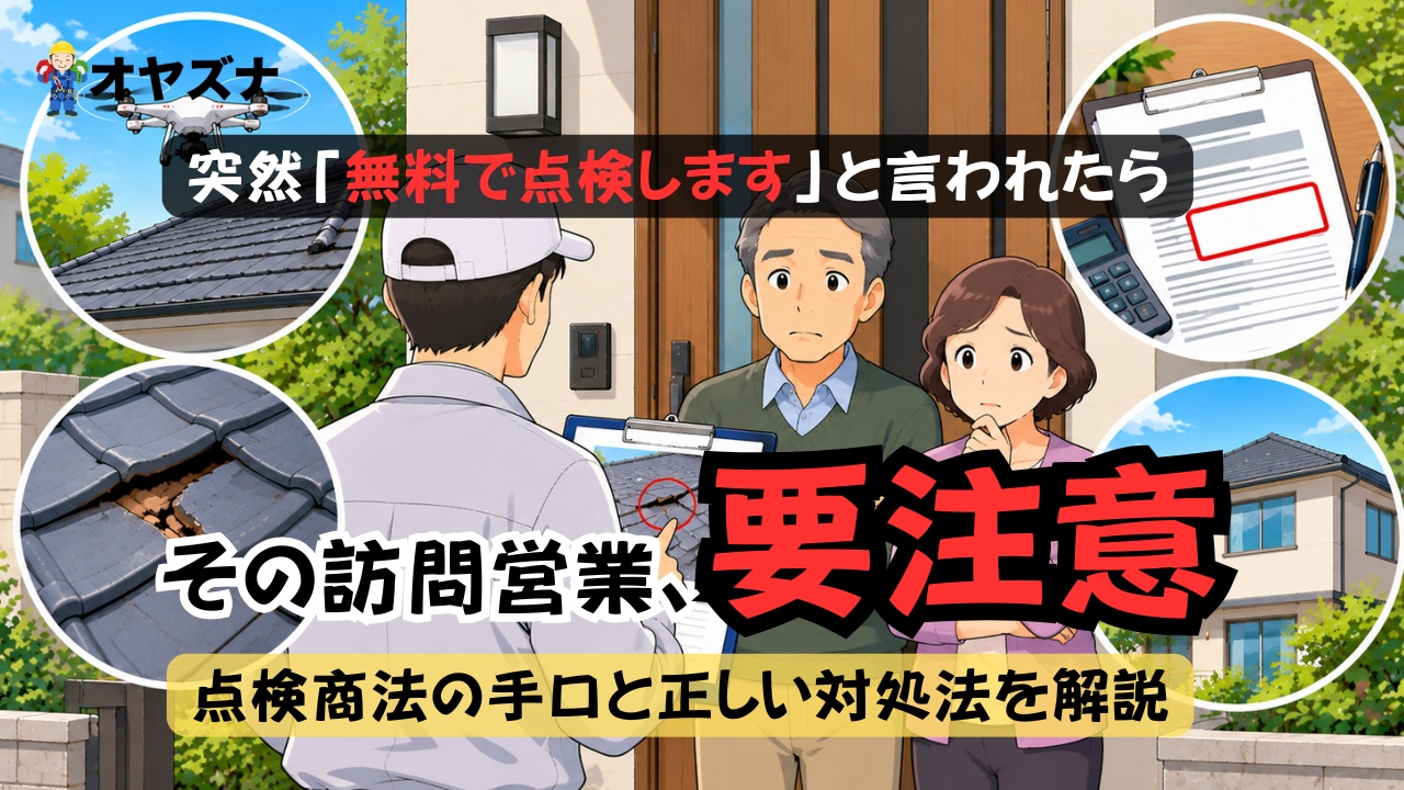 点検商法に注意 — 屋根・外壁の訪問営業トラブルと対処法