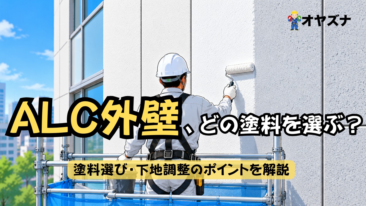 ALC外壁の塗装、どの塗料を選ぶ？仕上塗材の適否と、見積もりで確認したい下地調整